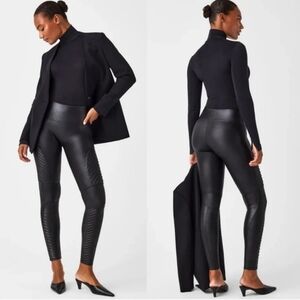 Spanx Faux Leather Moto Legging XL